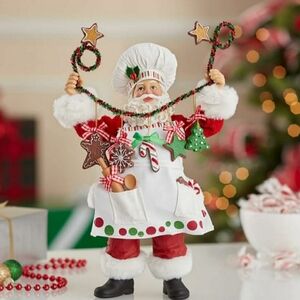 Kurt Adler Fabriche Santa Chef Christmas Decor